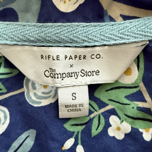 Rifle Paper Co. Poplin Button Front Short Pajama Set Size Small Peacock Print - Picture 7 of 14